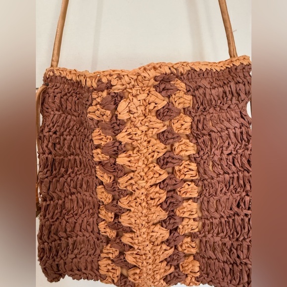 NWOT FREE PEOPLE Heatwave Mini Crossbody Woven Raffia Straw Drawstring Bohemian - Picture 12 of 16